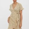 Vero Moda Henna Wrap Dress In Yellow 1 Vero Moda Henna Wrap Dress In Yellow -Moda Ulla Shop carraig donn henna wrap dress in yellow 916626