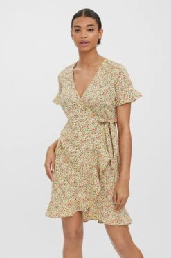 Moda Ulla Shop 48 Vero Moda Henna Wrap Dress In Yellow