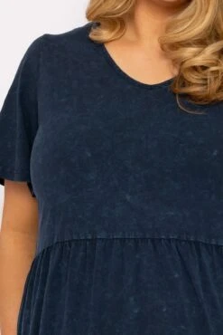 Ulla Popken Jersey Knee Length Dress In Navy -Moda Ulla Shop carraig donn jersey knee length dress in navy 306678