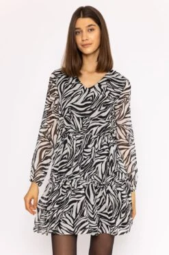 Jessie Dress In Zebra Print 8 Jessie Dress In Zebra Print -Moda Ulla Shop carraig donn jessie dress in zebra print 306220