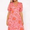 Luna Pink Print Midi Dress -Moda Ulla Shop carraig donn luna pink print midi dress 588237