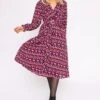 Mabel Dress In Pink Geo Print -Moda Ulla Shop carraig donn mabel dress in pink geo print 200995