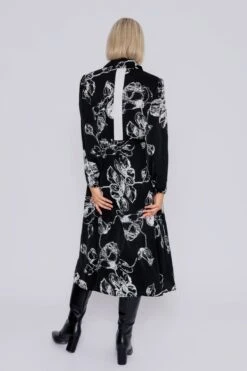 Midi Shirt Dress In Monochrome Print -Moda Ulla Shop carraig donn mini shirt dress in monochrome print 556415