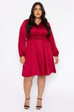 Nicola Dress In Red -Moda Ulla Shop carraig donn nicola dress in red 129017