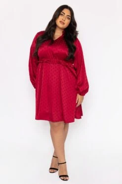 Nicola Dress In Red -Moda Ulla Shop carraig donn nicola dress in red 139696