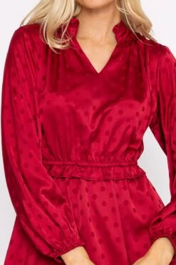 Nicola Dress In Red -Moda Ulla Shop carraig donn nicola dress in red 840122