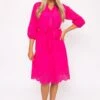 Pink Broderie Midi Dress -Moda Ulla Shop carraig donn pink broderie midi dress 105795