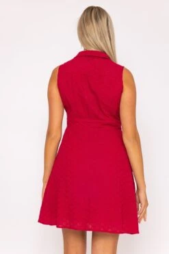 Pink Wrap Broderie Mini Dress -Moda Ulla Shop carraig donn pink wrap broderie mini dress 891491