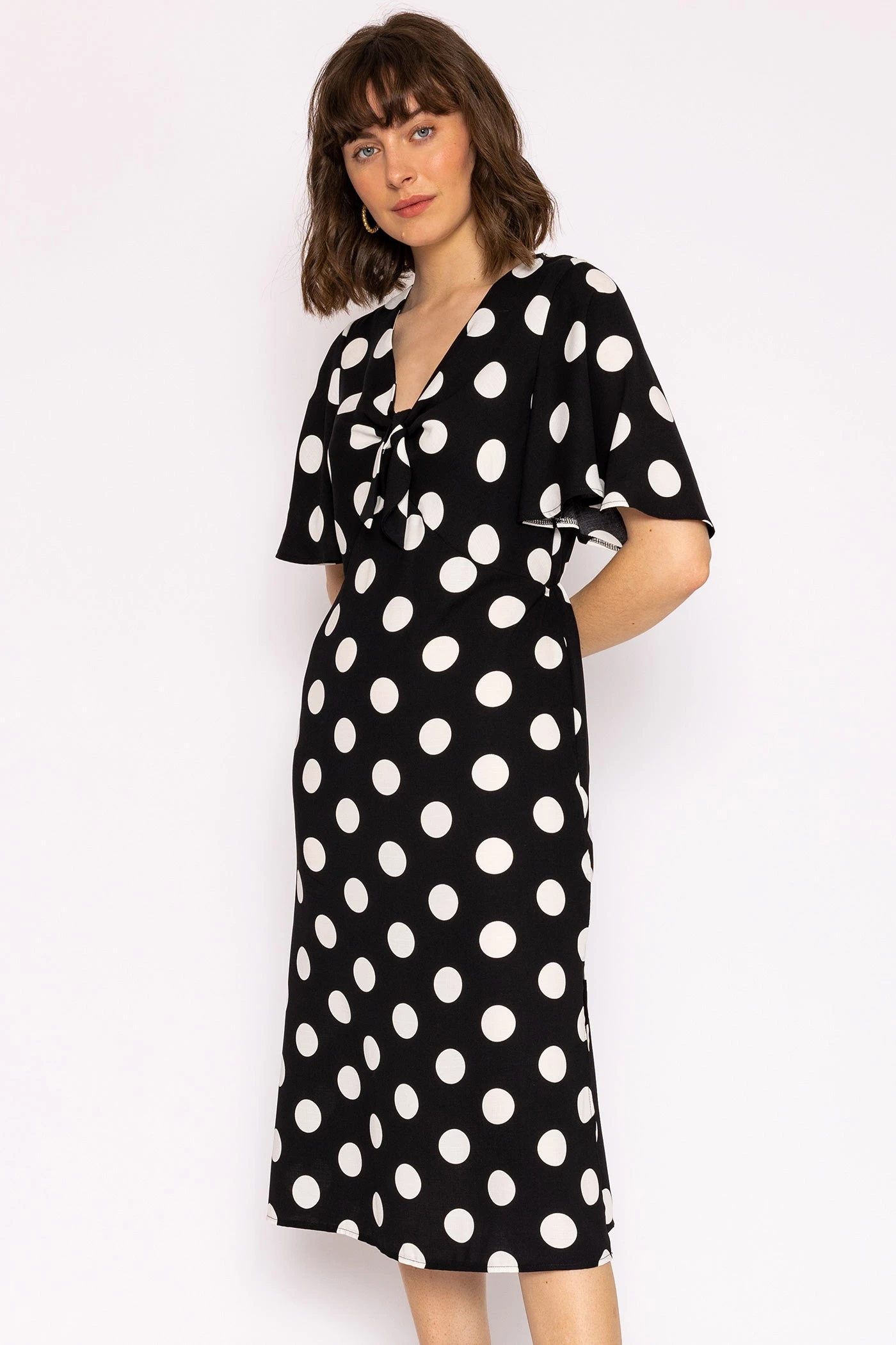 Polka Dot Dress In Black 7 Polka Dot Dress In Black - Image 5