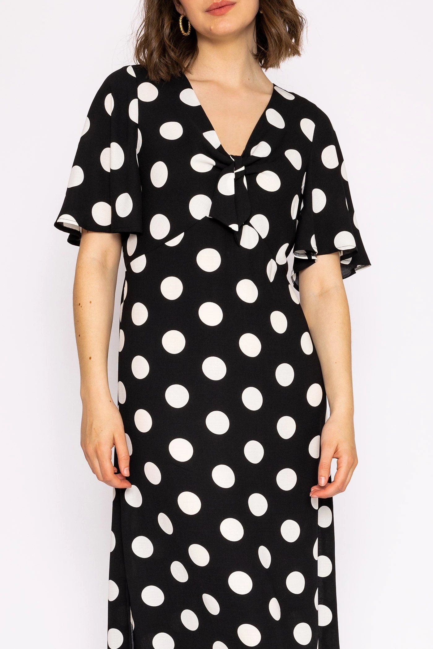 Polka Dot Dress In Black 6 Polka Dot Dress In Black - Image 4
