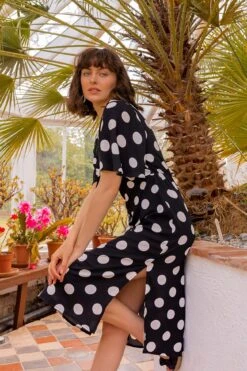 Polka Dot Dress In Black 15 Polka Dot Dress In Black -Moda Ulla Shop carraig donn polka dot dress in black 646424