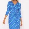 Printed Blue Jersey Dress -Moda Ulla Shop carraig donn printed blue jersey dress 277086