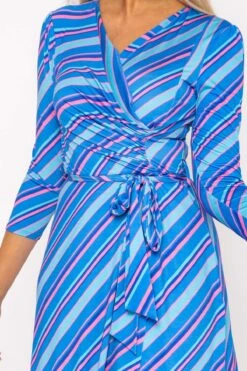 Printed Blue Jersey Dress -Moda Ulla Shop carraig donn printed blue jersey dress 341873