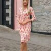 Printed Red Jersey Dress -Moda Ulla Shop carraig donn printed red jersey dress 940487
