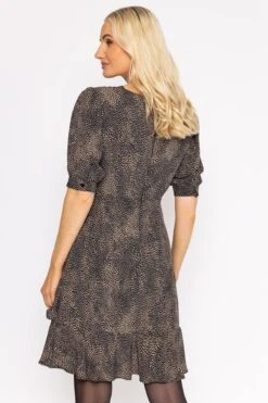 Ruffle Hem Dress In Leopard Print 8 Ruffle Hem Dress In Leopard Print -Moda Ulla Shop carraig donn ruffle hem dress in leopard print 176136