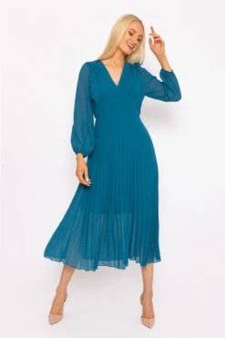 Sara Midi Dress In Teal -Moda Ulla Shop carraig donn sara midi dress in teal 745332