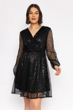 Sequin Dress In Black -Moda Ulla Shop carraig donn sequin dress in black 354141