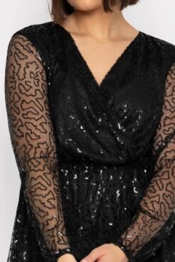 Sequin Dress In Black -Moda Ulla Shop carraig donn sequin dress in black 695437