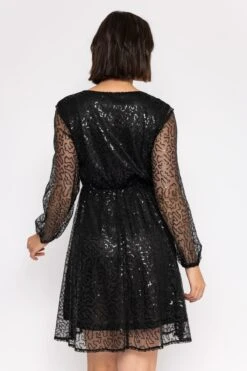 Sequin Dress In Black -Moda Ulla Shop carraig donn sequin dress in black 923329
