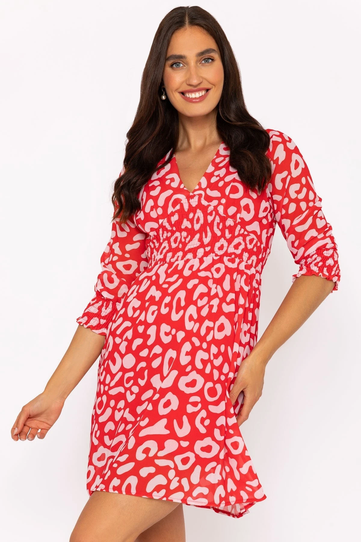 Sienna Red Knee Length Dress 8 Sienna Red Knee Length Dress - Image 6