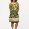 Ulla Popken Sleeveless Border Print Knee Length Dress 2 Ulla Popken Sleeveless Border Print Knee Length Dress -Moda Ulla Shop carraig donn sleeveless border print knee length dress 540536