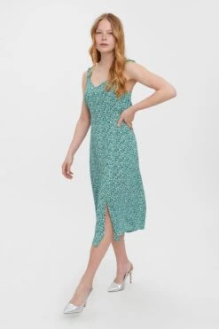 Vero Moda Sleeveless Dress In Green Print 8 Vero Moda Sleeveless Dress In Green Print -Moda Ulla Shop carraig donn sleeveless dress in green print 732262