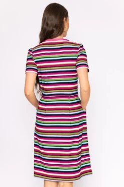 Stripe Jersey Dress In Multi -Moda Ulla Shop carraig donn stripe jersey dress in multi 627027