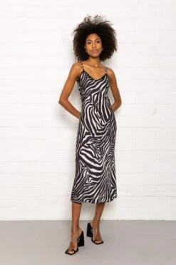 Valentina Midi Dress In Zebra Print 23 Valentina Midi Dress In Zebra Print -Moda Ulla Shop carraig donn valentina midi dress in zebra print 901253