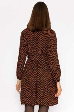 Viscose Dress In Brown Animal Print 9 Viscose Dress In Brown Animal Print -Moda Ulla Shop carraig donn viscose dress in brown animal print 890277