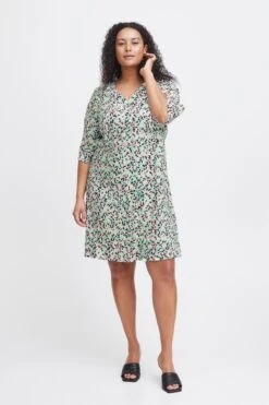 Viscose Dress In Green Print -Moda Ulla Shop carraig donn viscose dress in green print 320843