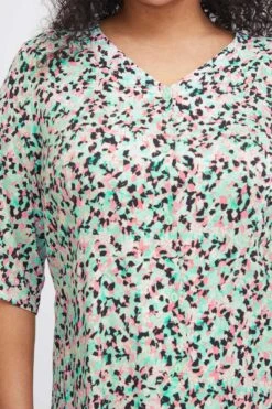 Viscose Dress In Green Print -Moda Ulla Shop carraig donn viscose dress in green print 863568