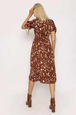 Little Mistress Wrap Midi Dress In Brown 7 Little Mistress Wrap Midi Dress In Brown -Moda Ulla Shop carraig donn wrap midi dress in brown 231644