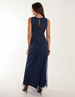 Embellished Maxi Dress -Moda Ulla Shop ss24100 navy 18566
