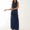 Embellished Maxi Dress 1 Embellished Maxi Dress -Moda Ulla Shop ss24100 navy 18587