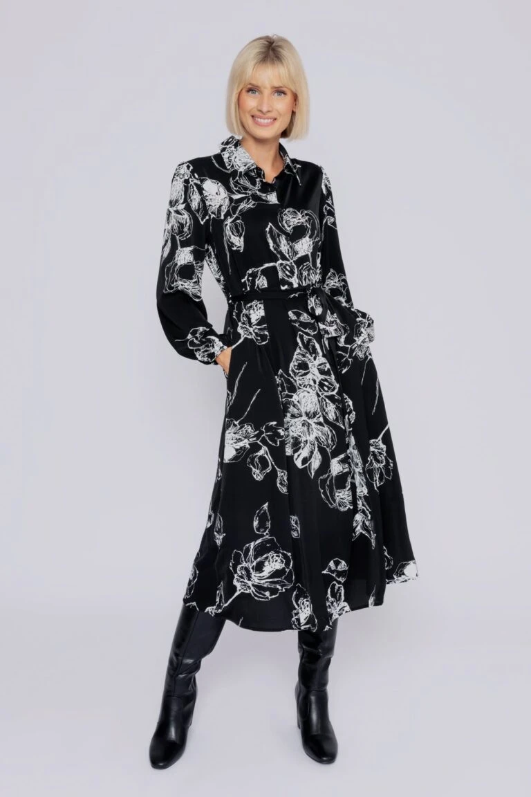 Moda Ulla Shop 52 Moda Ulla Shop -Moda Ulla Shop carraig donn mini shirt dress in monochrome print 838846 768x1152 1